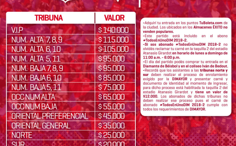 ⚽️ #Boletería | 🔴🔵 A la venta las entradas de la fecha 15. #AEstaEnfermedadLeLlamoAmor 🔴🔵👊