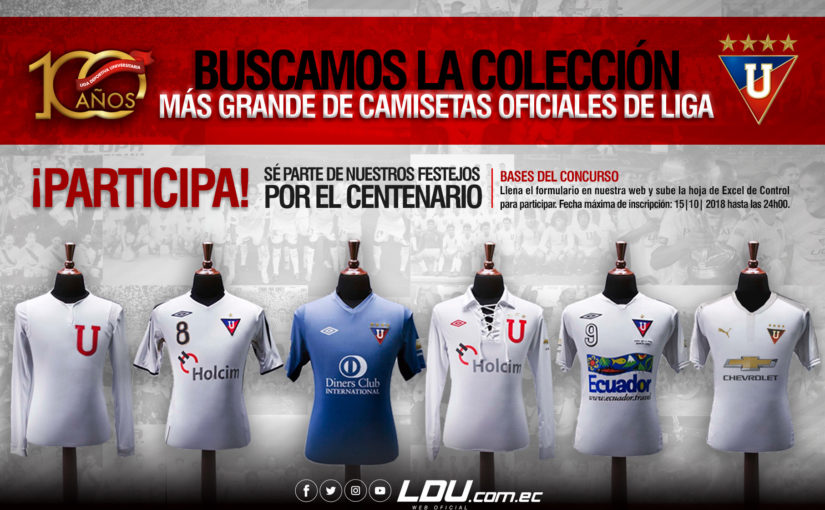 Buscamos la colección más grande de camisetas oficiales de LIGA