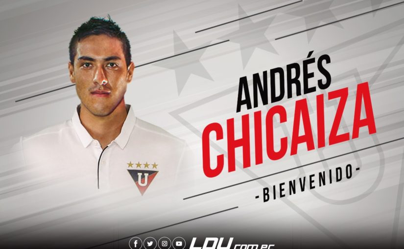 Andrés Chicaiza, Primer refuerzo albo para el 2019.