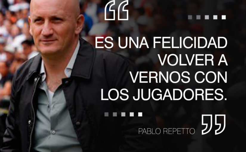 Pablo Repetto: “Es una felicidad volver a vernos con los jugadores.”